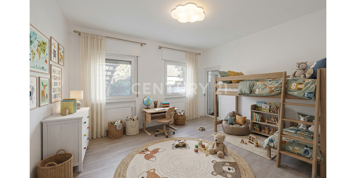 Wohnung rechts Kinderzimmer (KI-visualisiert)